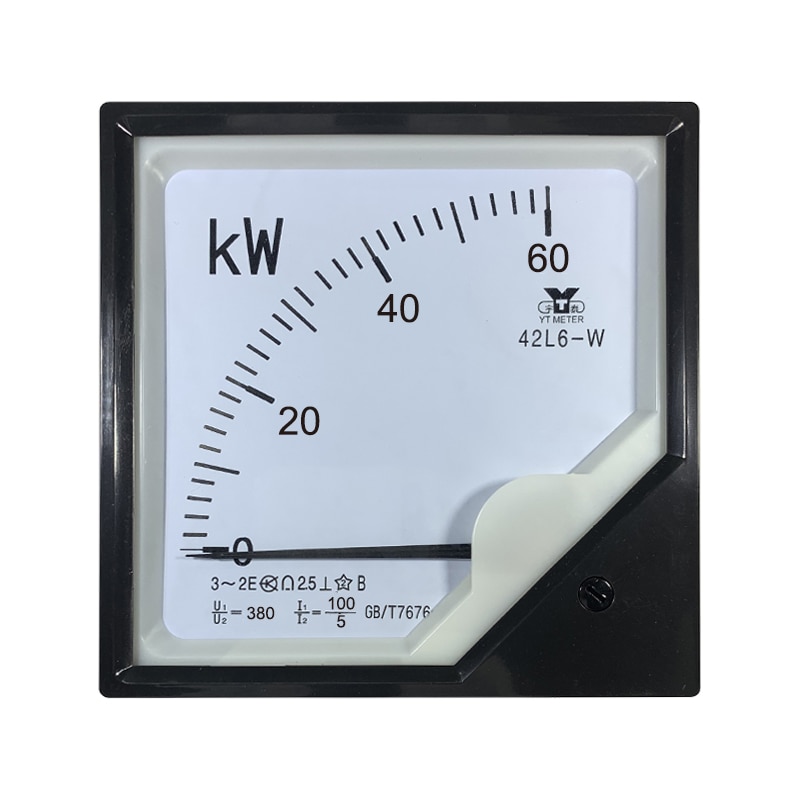 Customized 42l6 60kW 380v 100/5A AC Three-Phase Active Power Power Meter KW Meter 120 * 120mm